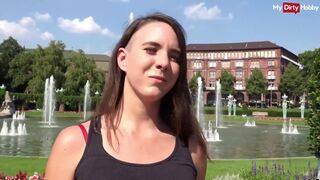 Német turista bige kültéri anális kefélése