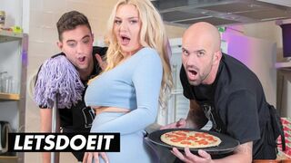 Miss Jackson forró kuffer kupakolása nagyméretű fallosza konyhai séfekkel