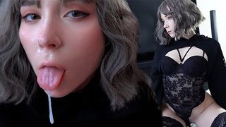 Aranyos fiatal mélyen cidázza osztálytársa nagy faszát, baszódnak különböző pózokban és arcra élvez