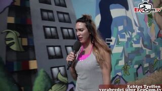 Német pár forró kültéri kamatyolása