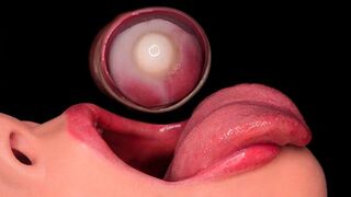 Közeli kép: fullos óvszeres szopás! levette az óvszert és kétszer is telelőtték a száját!