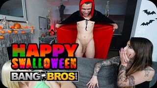 Bang Bros Network bemutatja: Vad Halloween szexparti dupla szexy csajjal